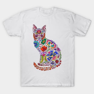 Flowery Cat T-Shirt